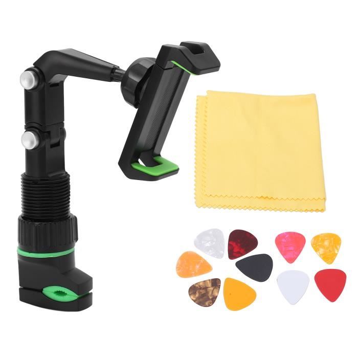 Support Téléphone Pour Guitare – Pivotant 360° – Pour Partitions & Vidéos Live - 10