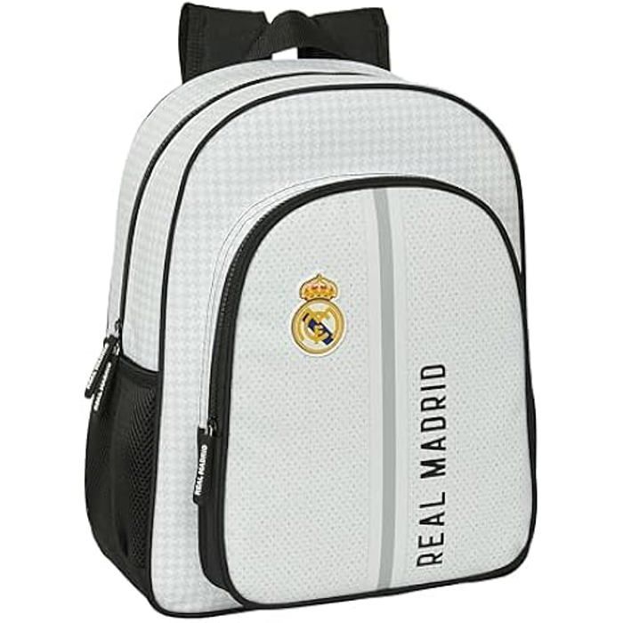 Sac à dos scolaire - Real Madrid - 1ère équipe 24/25 - Enfant - Adapté au chariot - Blanc