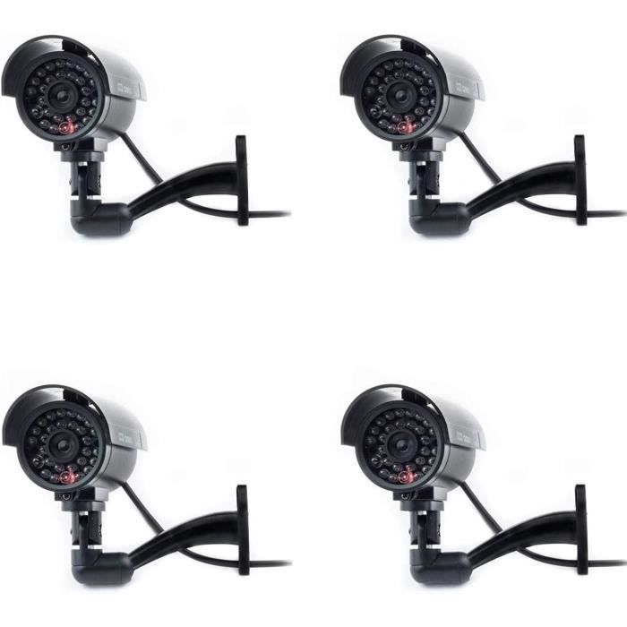 Caméra dôme factice d'extérieur - JOD-1 - Vidéo surveillance - Batterie - Sans fil - Noir - Bricolage