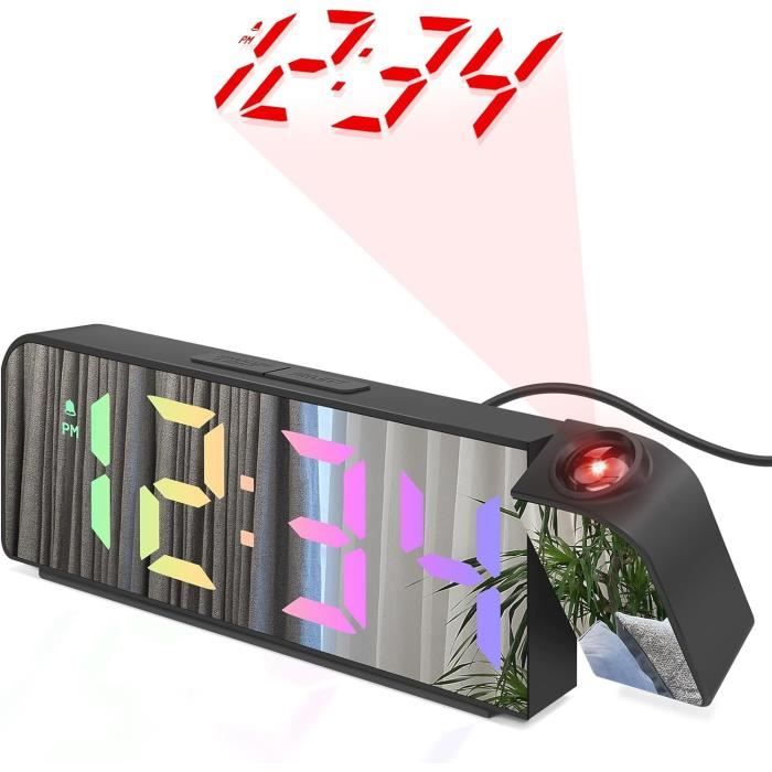 Réveil À Projection Avec Hygromètre, Radio-Réveil Numérique Avec