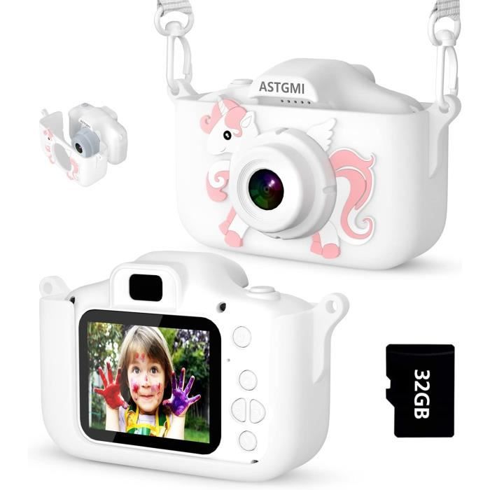 Appareil Photo Numérique Enfant 1080P Appareil Photo Instantané Enfant 2.4 12MP - Impression Photo, Vidéo 1080P, Violet - Cadeau 3-14 Ans