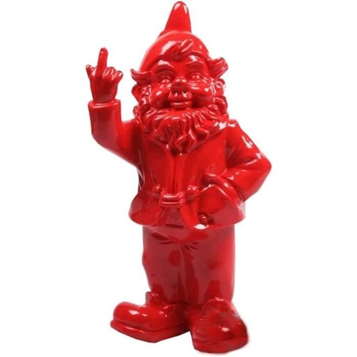 Nain De Jardin Stoobz Malicieux Rouge - Déco Extérieur Maison Et Jardin 32cm