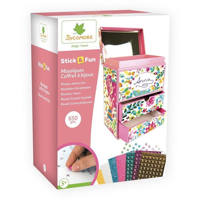 3D Mosaïques SYCOMORE StickN Fun Coffret bijoux Dès