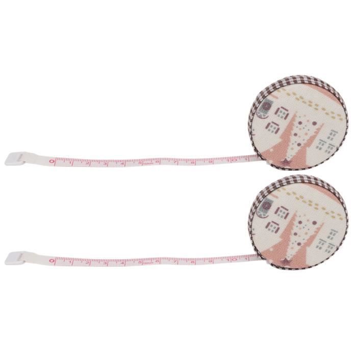 Mètre ruban souple à ressort, 150 cm, design porte-clés, ruban à mesurer rétractable pour couture corporelle, règle en tissu (noir