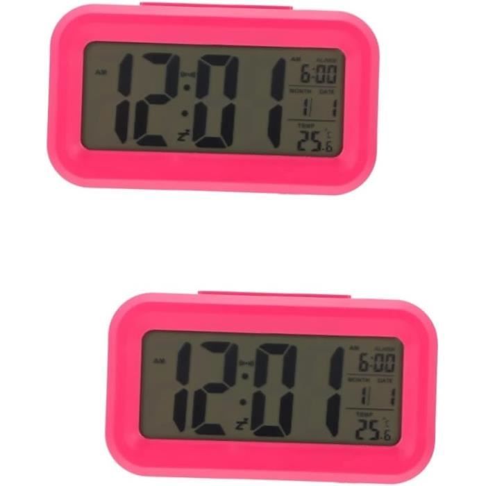 Réveil De Voyage Numérique Avec Horloge Mondiale - Lampe Torche, Température, 18 Fuseaux Horaires