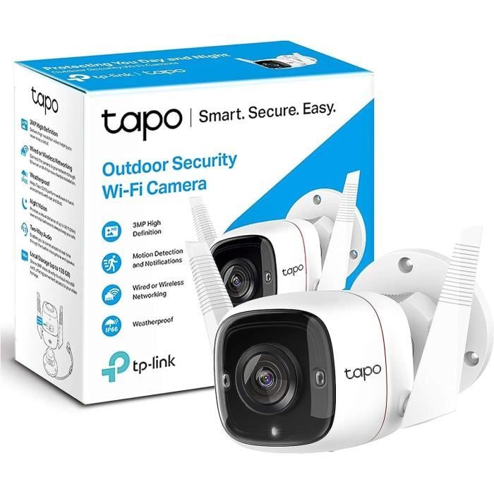 Tapo Caméra Surveillance Wifi Extérieur Tapo C310, 2K(3Mp), Étanche Ip66,  Vision Nocturne, Détection De Personne Et Alarme So[H117] - Cdiscount  Bricolage