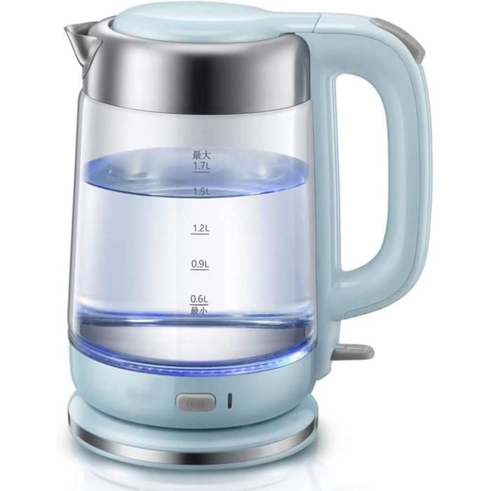 Briebe Nordic Bouilloire Électrique 1.7L Sans Fil 2200W - Design Scandinave Grise Poignée Bois