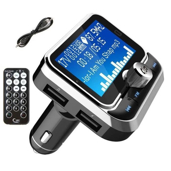 Accessoire téléphonie pour voiture Artizlee Transmetteur fm Bluetooth, Voiture Chargeur Lecteur MP3, Adaptateur Radio Sans Fil Kit Émetteur Double USB