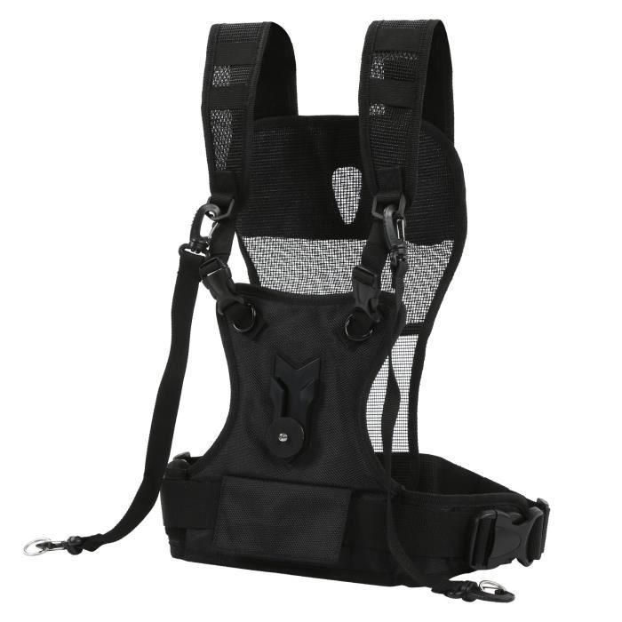 VBESTLIFE Double sangle de caméra Double Sangle D'appareil Photo Durable avec Harnais de Poitrine Réglable, photo sangle