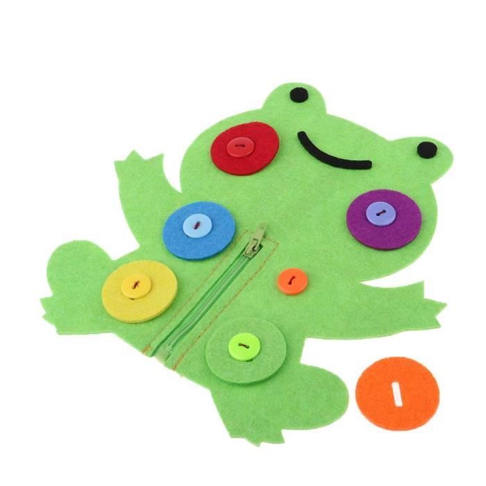 Jouet Bebe Jeu Montessori Education Precoce Apprendre A Habiller Conseils D Apprentissage Grenouille 21x21cm M1235 Cdiscount Jeux Jouets