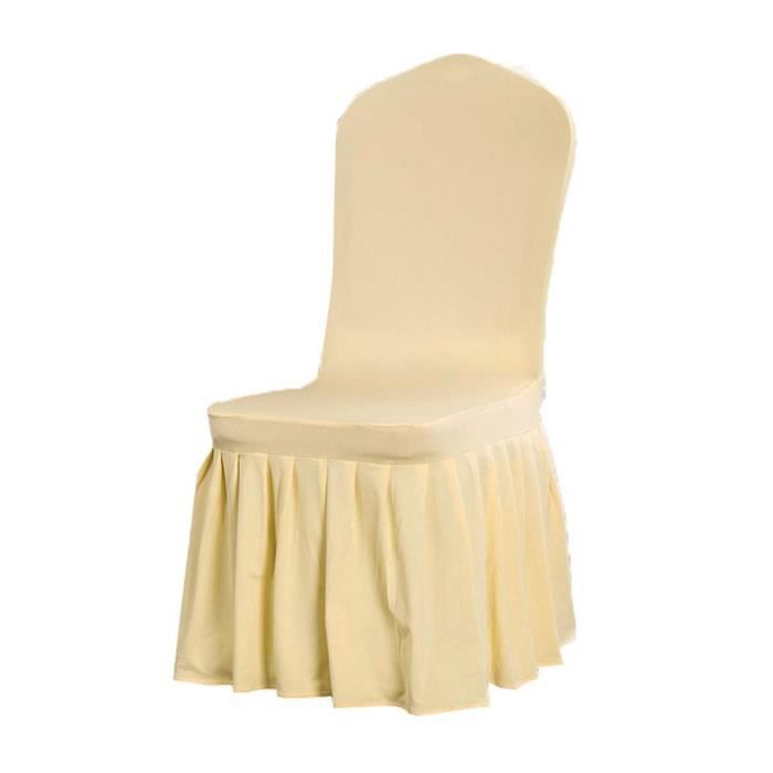 Housse de Chaise Spandex Ruché Haut de gamme Mariage Fête 9 Couleurs 