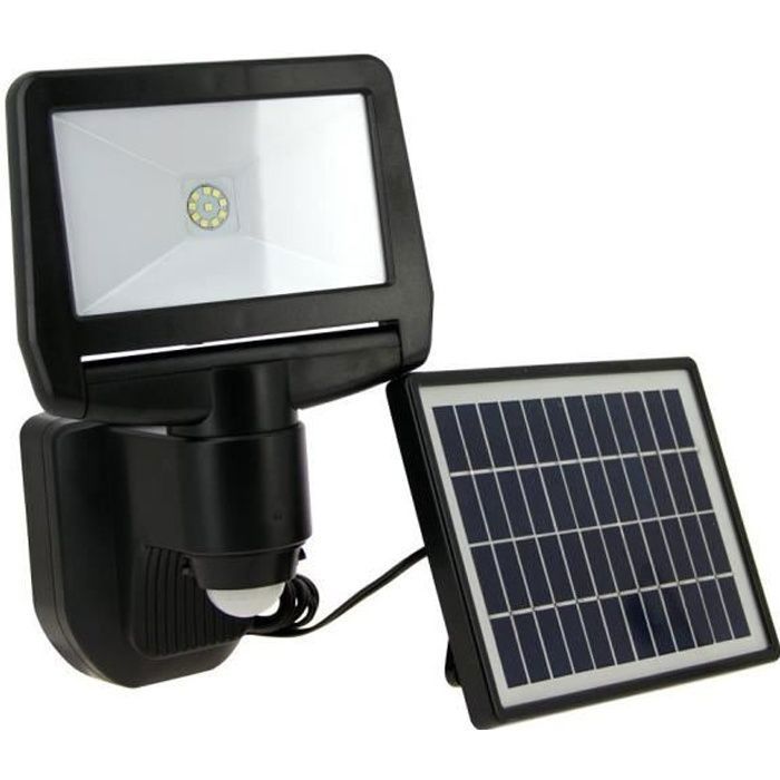 Projecteur LED solaire - XANLITE - 850 lumens - Détecteur de mouvement -  Panneau déporté - Cdiscount Maison