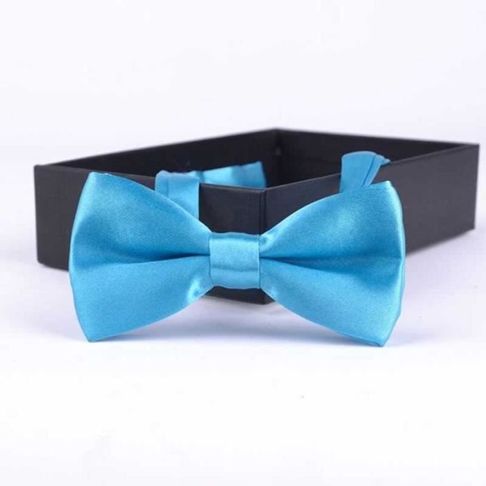 Nœud Papillon En Soie Italienne - Bleu Foncé, Réglable, Fait Main - Taille Unique