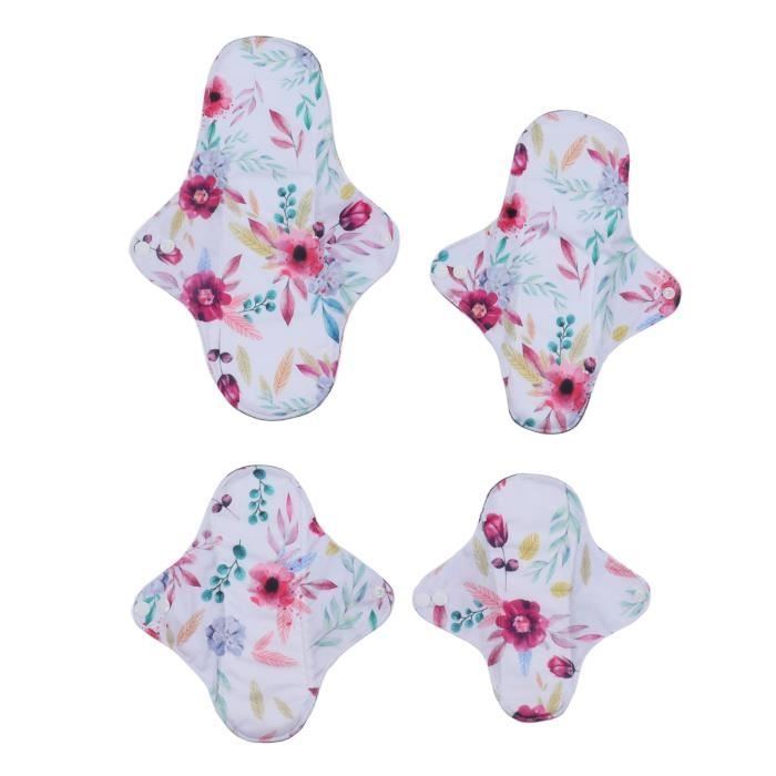 Serviettes Hygiéniques Lavables En Charbon De Bambou – Réutilisables Et Absorbantes – Multicouleur