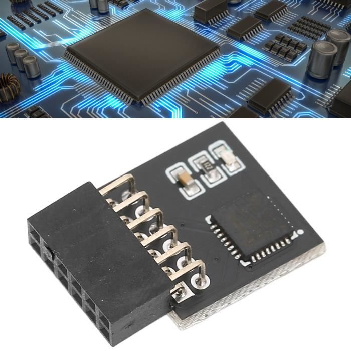 Module TPM 2.0 20Pin Qcwwy - Processeur Cryptographique Sécurité Pour PC Windows 11