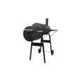 Wonduu. Barbecue, Grill, Fumoir, Smoker American XXL avec thermomètre de tempèrature- Carbon de Bois | Round Tray-1