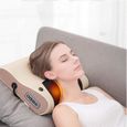 Masseur Cervical 4D, Appareil de Massage de Cou Intelligent à Impulsion électrique Avec Fonction de Chauffage, 6 Modes & 9 Int[521]-1