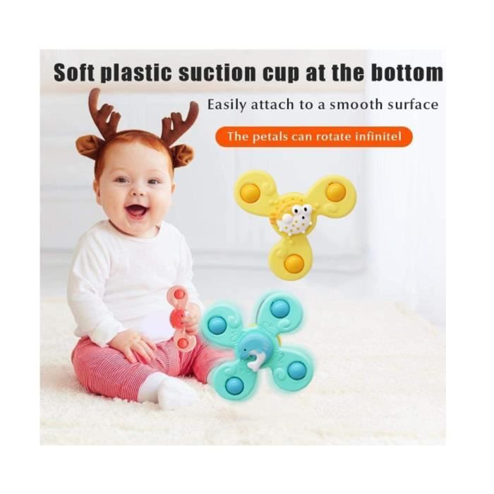 PCS bébé bain Spinner jouet avec ventouse rotative toupie jouet Animal Spin  Sucker bébé bain jouets