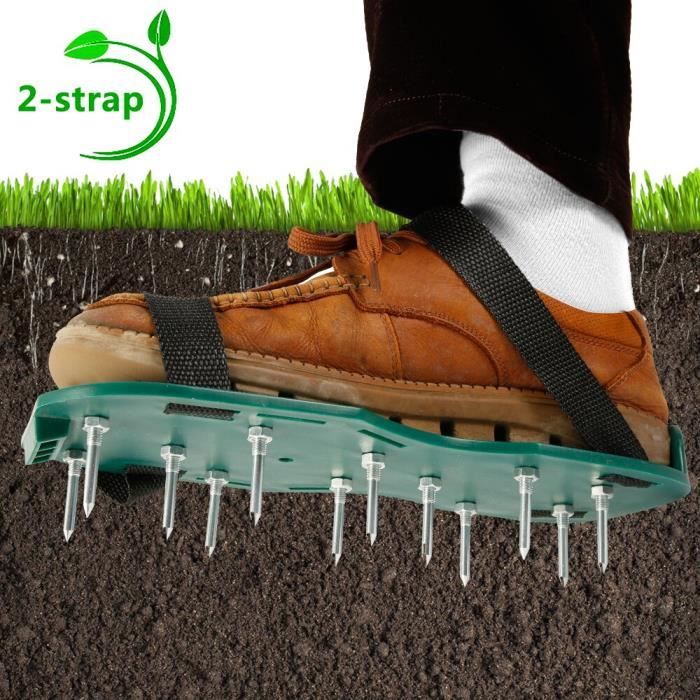 Aérateurs De Pelouse Pour Une Aération Efficace De La Pelouse, Chaussures De Jardin Longueur Des Pointes 4 2 Cm Noir 98535120 Aérateurs De Pelouse Pour Une Aération Efficace De La Pelouse, Chaussures De Jardin Longueur Des Pointes 4 2 Cm Noir 98535120