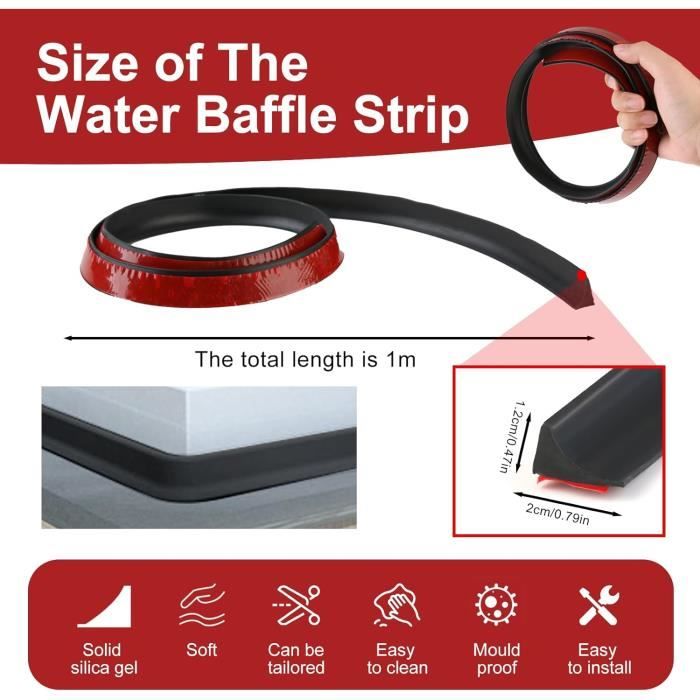 Bande Joint étanche Adhésif 150 Cm Pour Salle De Bain Et Cuisine - Barrière D'eau En Silicone