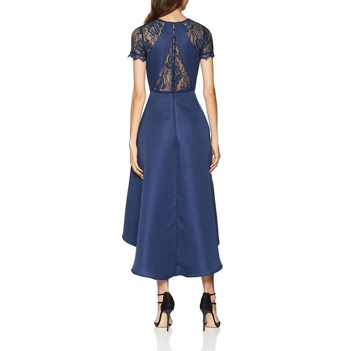Chi Chi London Chi Jasper Dress Robe Bleu Navy 38 Taille Fabricant UK 10 Femme 6251NB Cdiscount Pret a Porter