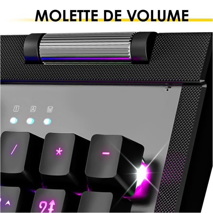 Clavier Gaming Mecanique RGB sans fil avec Molette – GAMEPLICITY