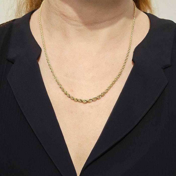 Collier Ras Du Cou En Or 18 Carats (750/000) – Or Jaune – Neuf Sans Emballage
