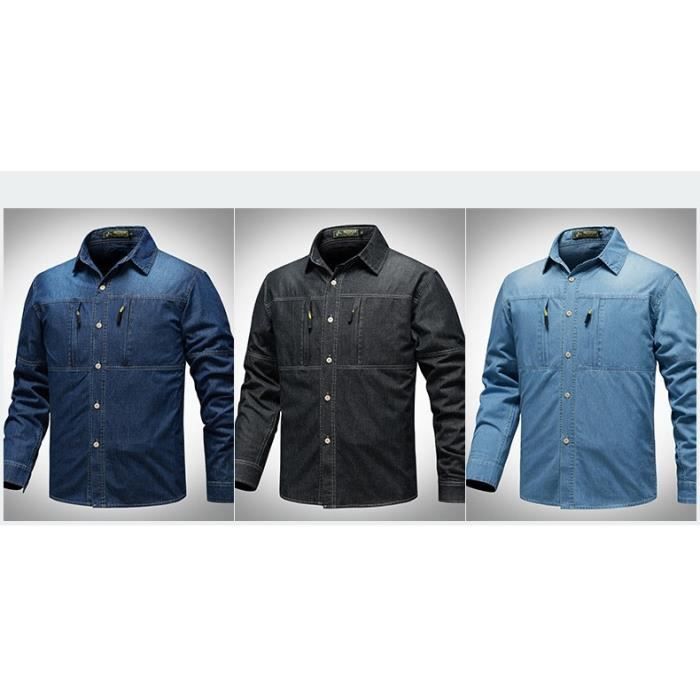 PME Legend CHAMBRAY - T-shirt à manches longues - real indigo/bleu