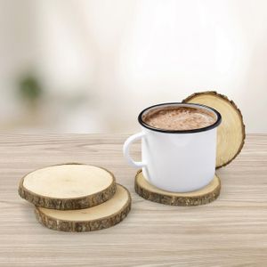 Lot De 4 Dessous De Verre En Liège NUOBESTY - Anti-Dérapants - Pour Tasses, Bière, Vin