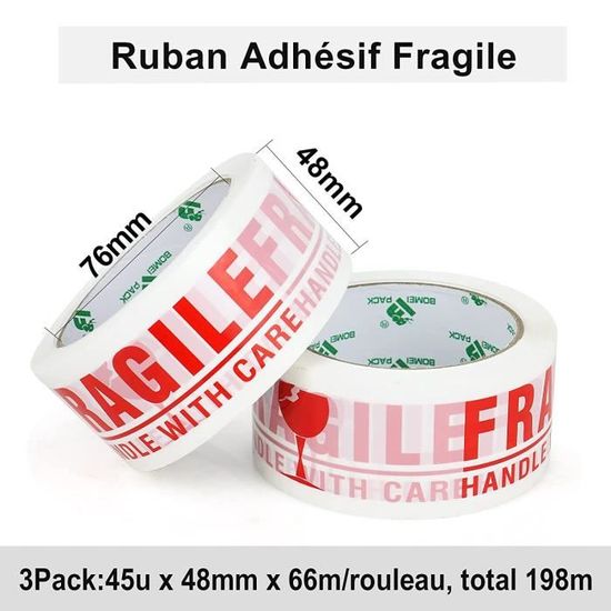 Ruban adhesif fragile - Cdiscount