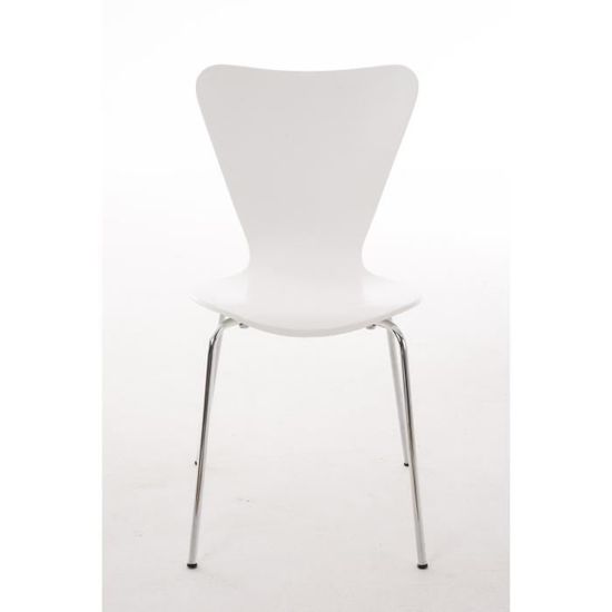 Chaise Empilable Aaron – Chaise Visiteur Conférence Ergonomique Assise Bois, Cadre Chrome, Noir – Gain De Place & Confort