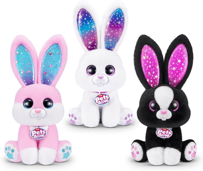Pets Alive Magic Bunnies di ZURU Peluche magico elettronico e interattivo a sorpresa (White Bunny