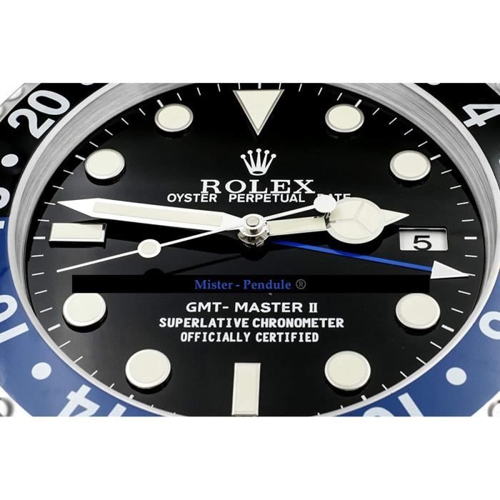 Horloge murale en forme de montre Rolex GMT Batman Bleu noir21