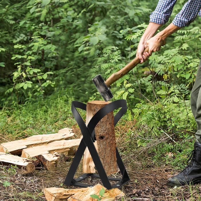AUFUN Fendeur de bois manuel Fendeur de bois de chauffage Fendeur de bois  d'allumage en acier pour le camping 24.5x21x37cm Forme X - Cdiscount Jardin