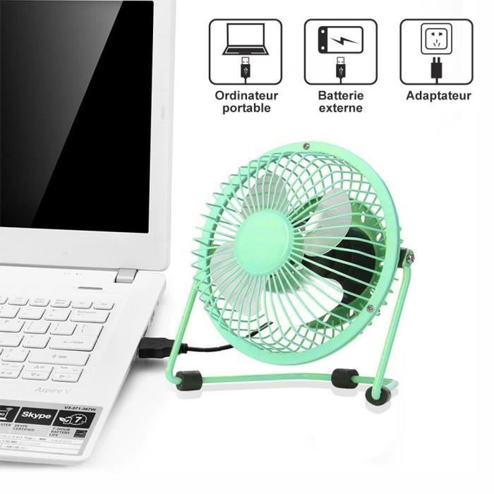 Ventilateur De Table Avec D'Air Puissant, Ultra Silencieux, Portable