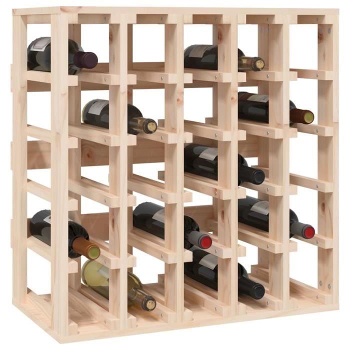 MEUBLE RANGE BOUTEILLE - Casier à vin 61,5x30x107,5 cm Bois de pin massif -  YW Tech DIO7380739001893