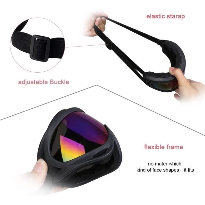 Lunettes de Ski Masques Snowboard,Motoneige Moto Lunettes Ski Goggles Protection Lunettes Lens Lunettes de Ski Masques Snowboard,Motoneige Moto Lunettes Ski Goggles Protection Lunettes Lens