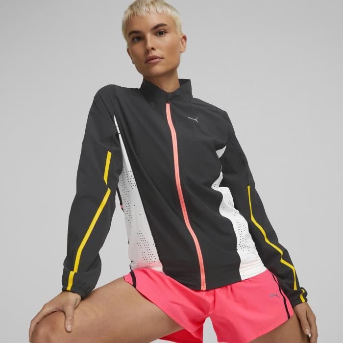 Veste de Running PUMA Femme Noir Blanc