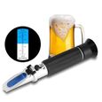 Instrument de mesure de mètre d'essai de réfractomètre d'alcool de poche 0-80% tenu dans la main professionnel BOH-3