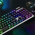 EMPIRE GAMING - Clavier Gaming RF-K308 Sans Fil AZERTY 2.4 GHz RGB - PC PS4 PS5 Xbox One/Series - Molette de Volume-3