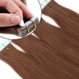 18" Extensions de Cheveux Bande adhésive Ruban adhésif – #06 Marron clair – 45cm - 20pcs - Extensions en cheveux humains naturels…-3
