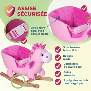 JOUET À BASCULE Licorne à bascule, animal avec ceinture de sécurit JOUET À BASCULE Licorne à bascule, animal avec ceinture de sécurit