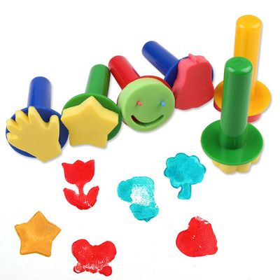 Kit 30 Pinceaux Enfants – Éponge EVA – Formes Variées – Peinture Créative – Dès 3 Ans – Set Réutilisable