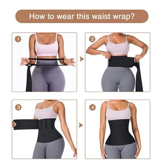 Ceinture De Sudation CAMBIVO Néoprène – Waist Trainer Réglable Homme & Femme, Effet Sauna, Ventre Plat, Soutien Posture, Transpiration Maximale Sport