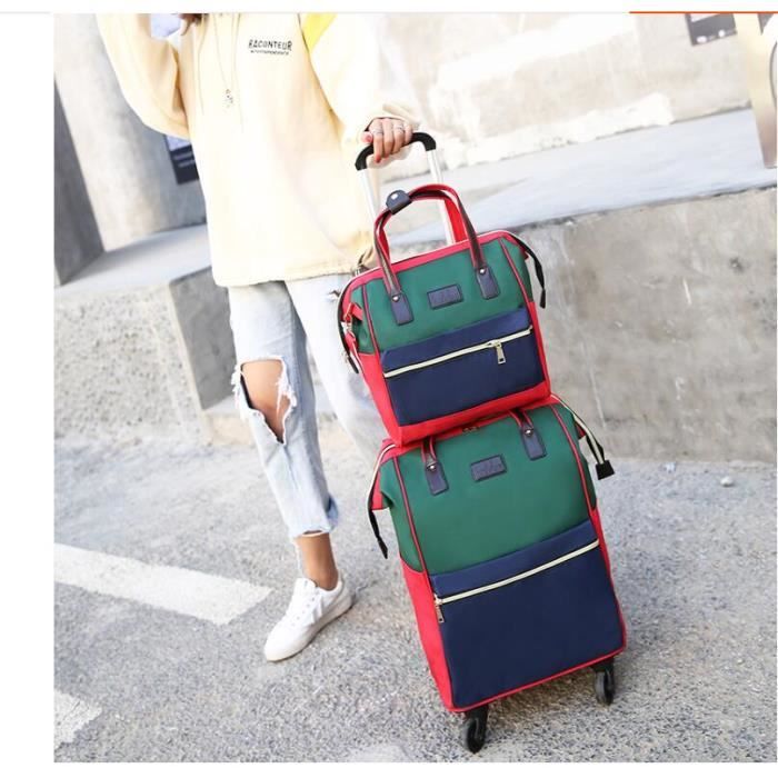 Sac À Dos À Roulettes Universel Pour Femmes, Valise De Voyage Pliable À  Roulettes, Sac À Dos De Grande Capacité X102c + - AliExpress