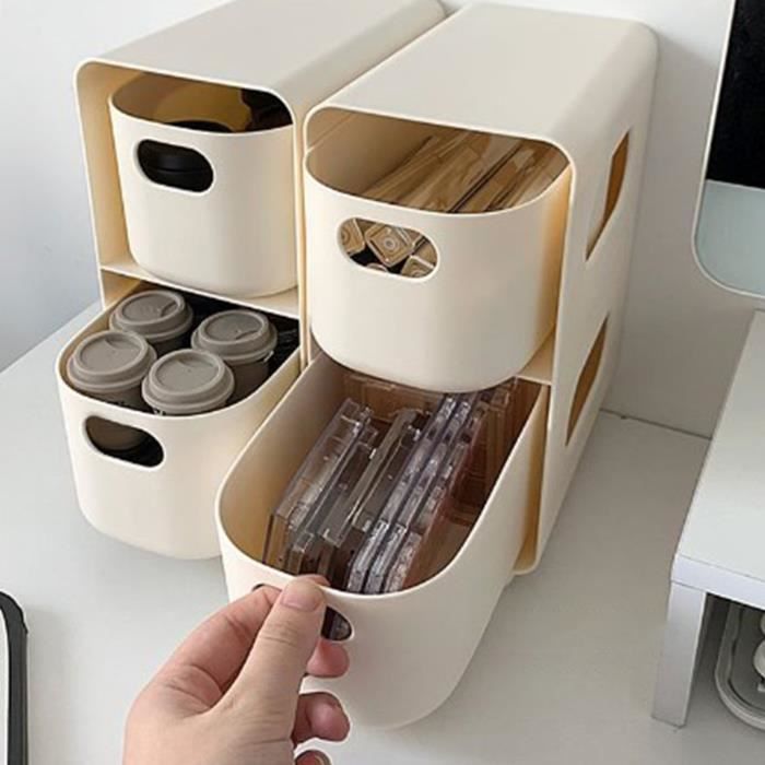 KEENSO Boîte de rangement de tiroir de bureau Organisateur de tiroir de  bureau Multifonctionnel à plusieurs niveaux meuble boite