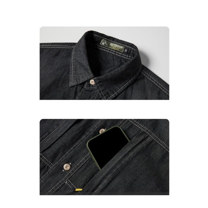 Chemise Vintage Metro Goldwyn Mayer (MGM) En Jean - Taille XL - Manches Longues - Occasion Très Bon état