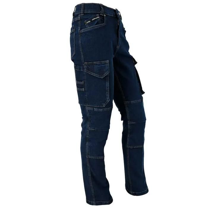 Jean De Travail Homme ALF.GERMANY - Denim Robuste 98% Coton 2% élasthanne - Poches Cargo, Renforts Genoux - Pour Artisanat, Chantier, Extérieur