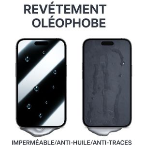 Kit Protection écran Anti-espion Pour IPhone 13 Pro (6,1 Pouces) - 2 Verres Trempés + 2 Protections Caméra - Dureté 9H, Angle De Confidentialité 28°