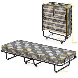 Lit De Camping Pliable Avec Coussin Confortable Et Sac De Transport - Neuf